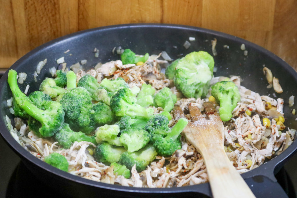 Add Seasoning and Broccoli