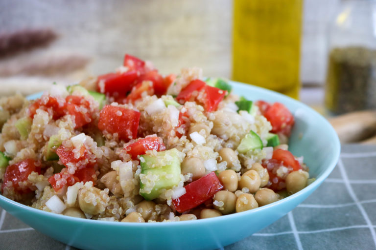 Mediterranean Quinoa Chickpea Salad - HealthyBeat