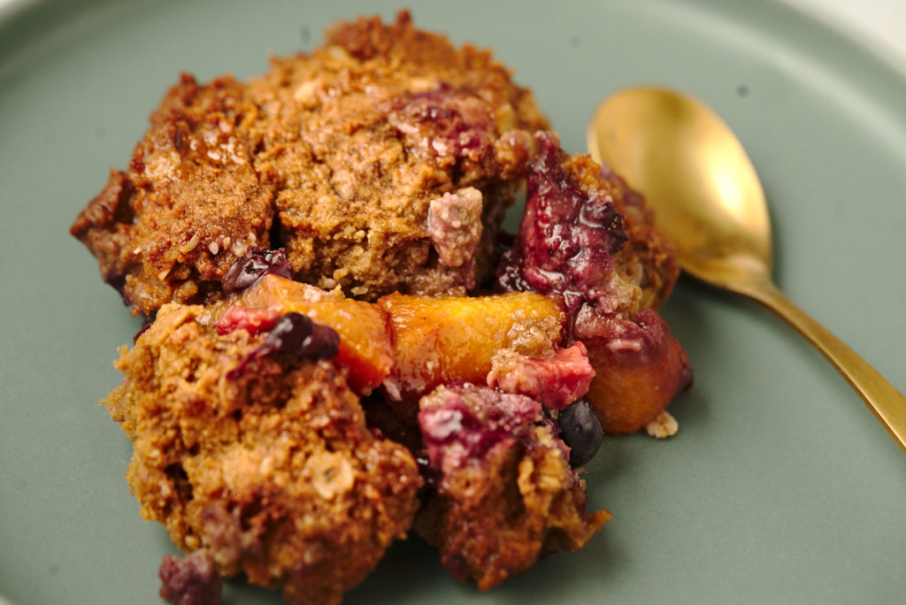Peach Cobbler With Blueberry Biscuits v1