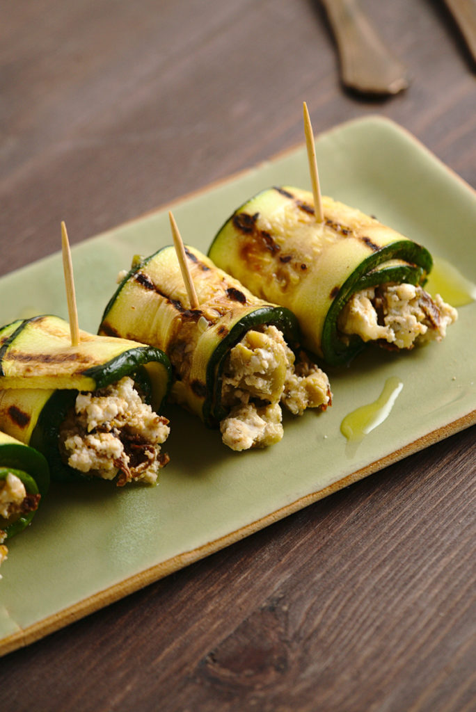 goat cheese grilled zucchini rolls 2