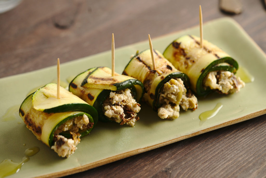 goat cheese grilled zucchini rolls featured image