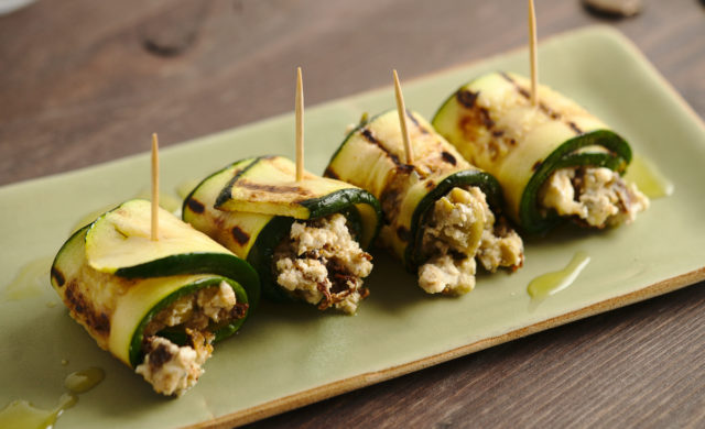 goat cheese grilled zucchini rolls featured image