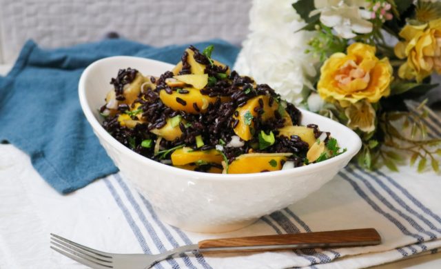 Black Rice Salad with Mango and Peaches Recipe