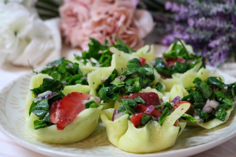 Strawberry Poppyseed Salad in Gouda Bowls Recipe