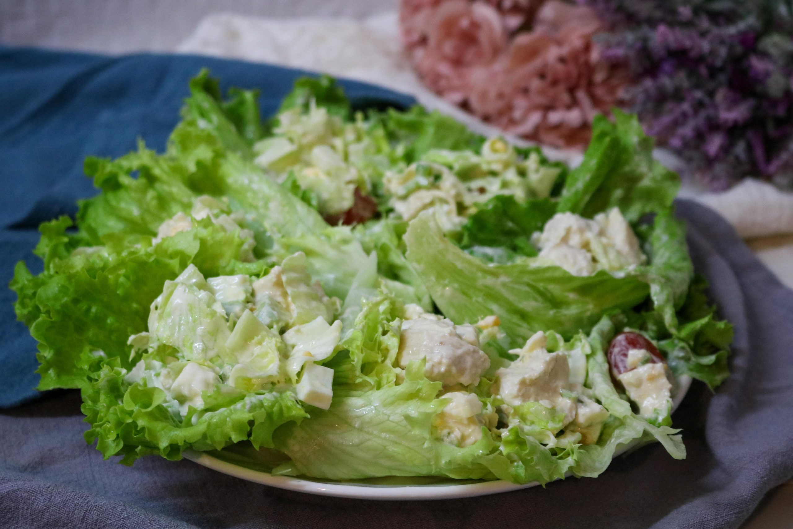 Turkey Cobb Salad Lettuce Wraps Recipe