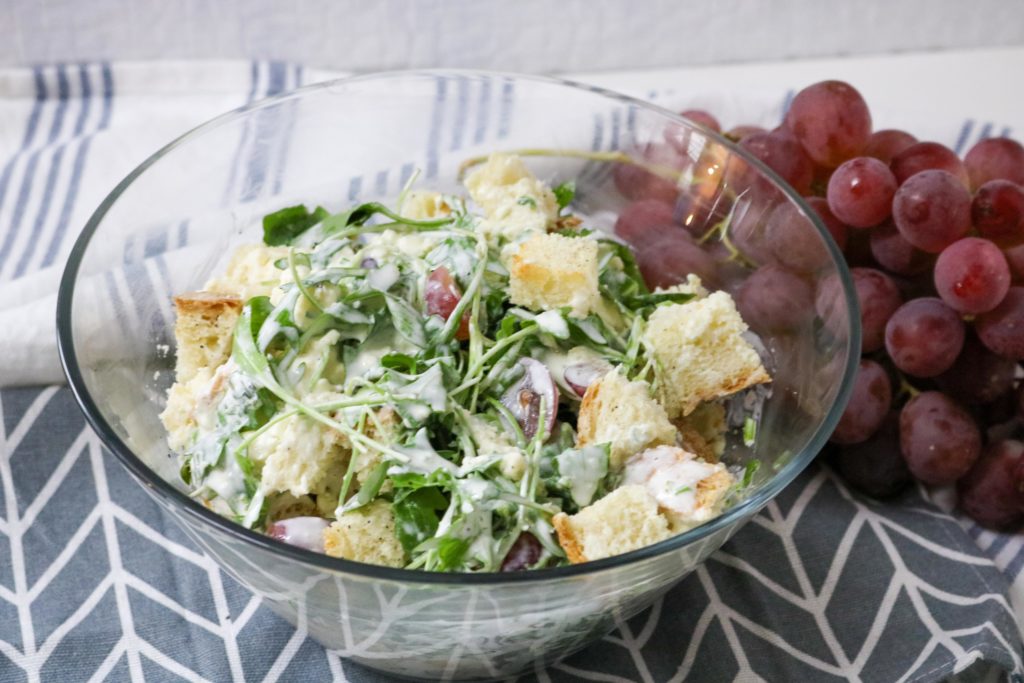 Bread Salad with Grapes and Blue Cheese 2