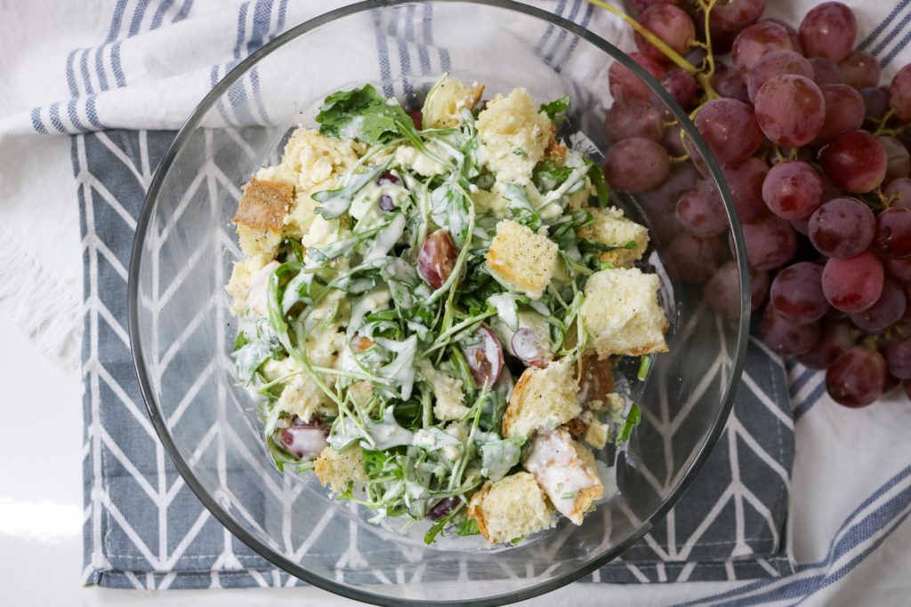 Bread Salad with Grapes and Blue Cheese 1