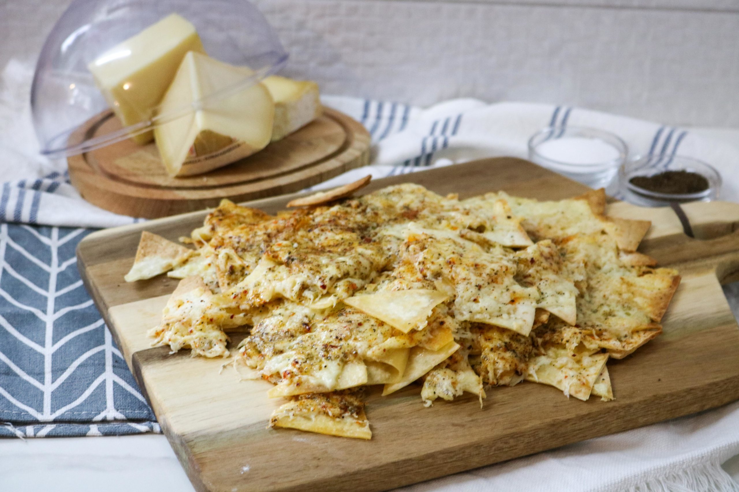 Healthy Nacho Cheese Baked Tortilla Chips Recipe