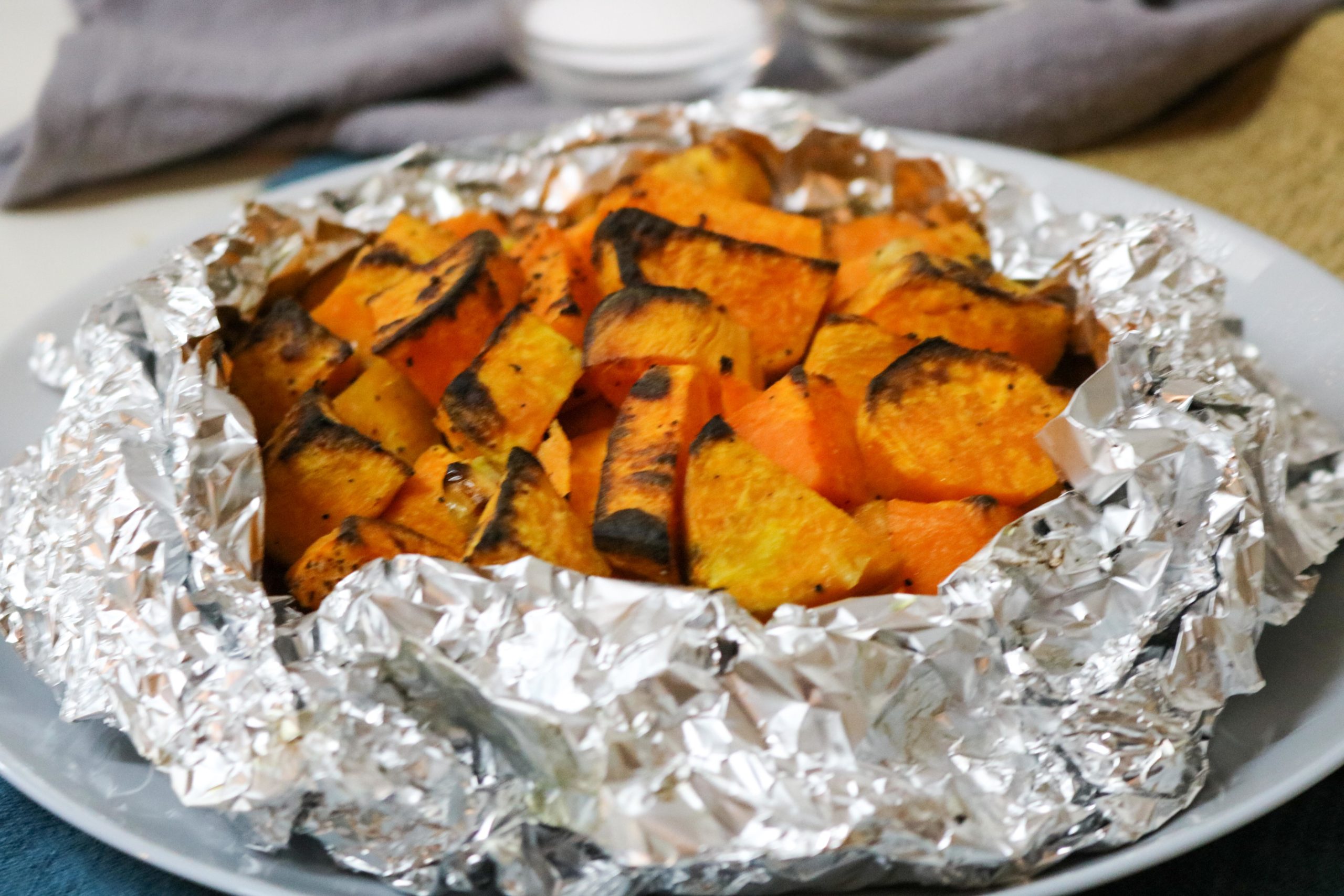 Grilled Sweet Potatoes with Garlic Butter Recipe