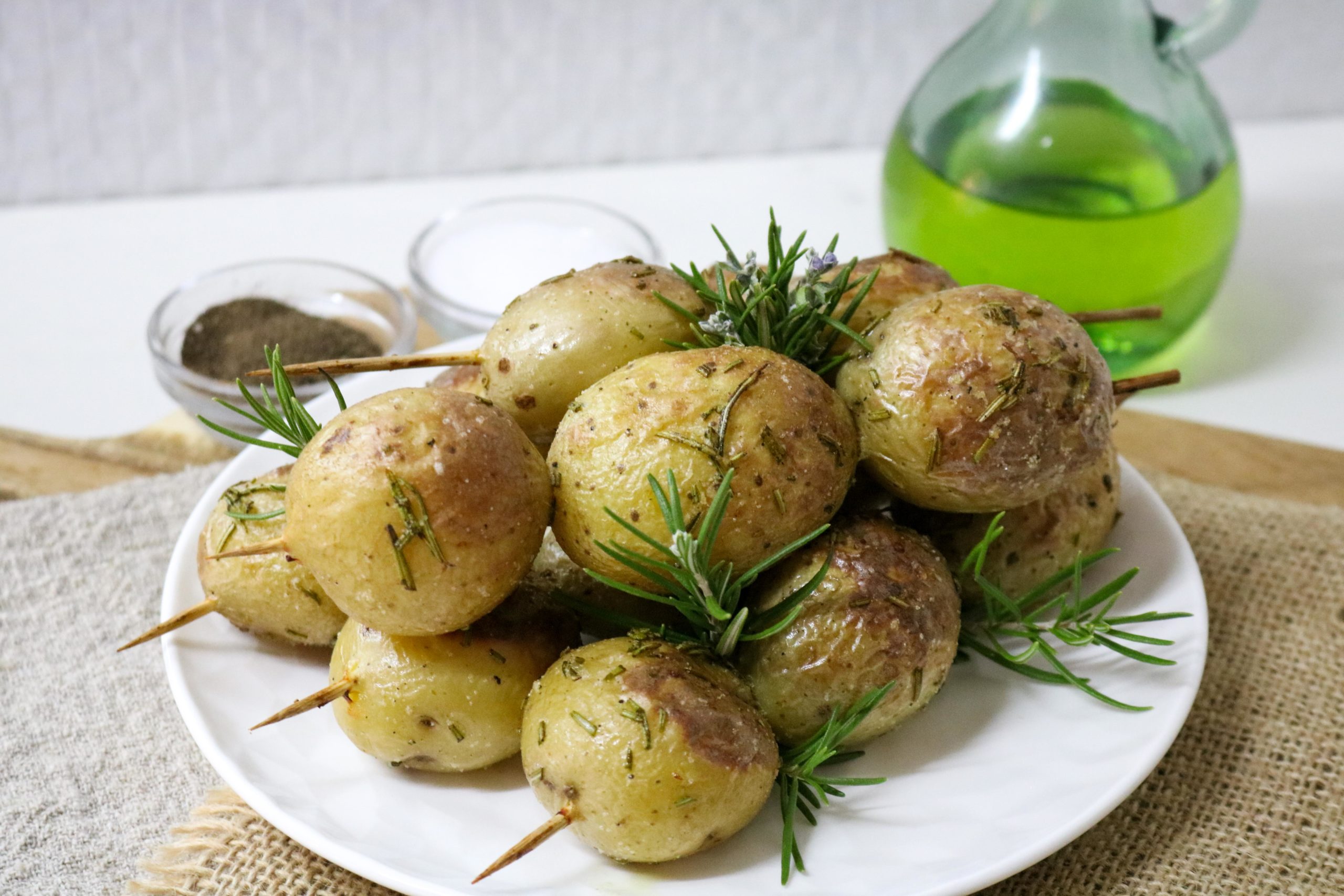 Grilled Potato Rosemary Kebabs Recipe